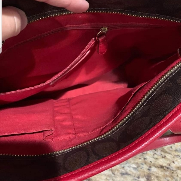 Brown & Red Coach bag - Picture 3 of 7